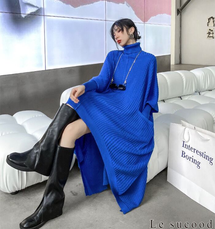 お支払い確認後20日以内発送】Le sucood ドルマンニットワンピース