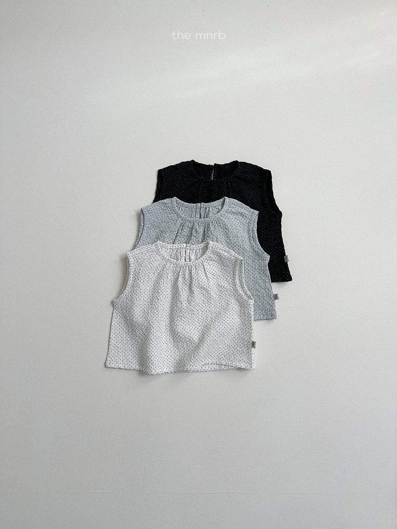 《予約》送料無料 【mini robe】Dot Blouse