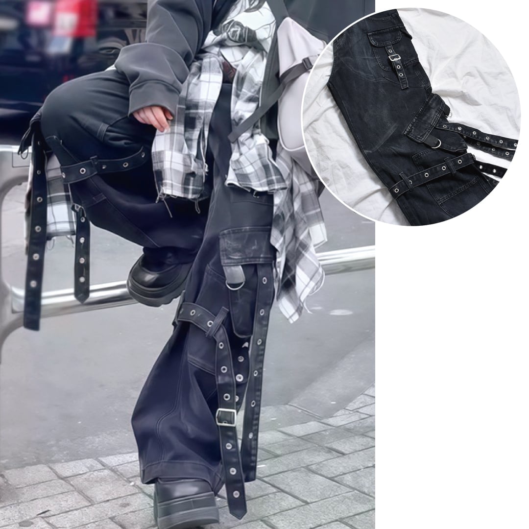 ハトメベルト ボンテージデニムパンツ | VOLCAN&APHRODITE