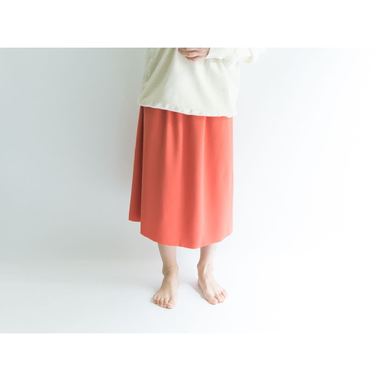 【Made in France】Midi length flare skirt(フランス製ミディ丈フレアギャザースカート)2d