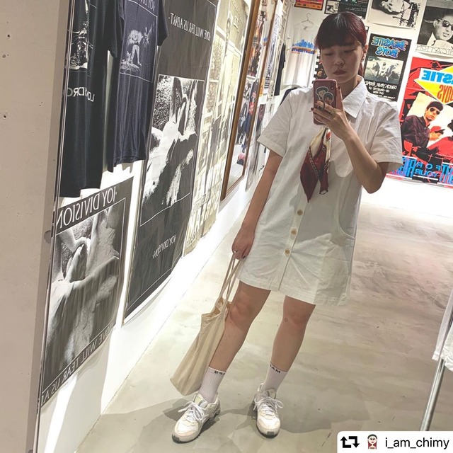 【i_am_chimyさん着用】ホワイトシャツワンピース