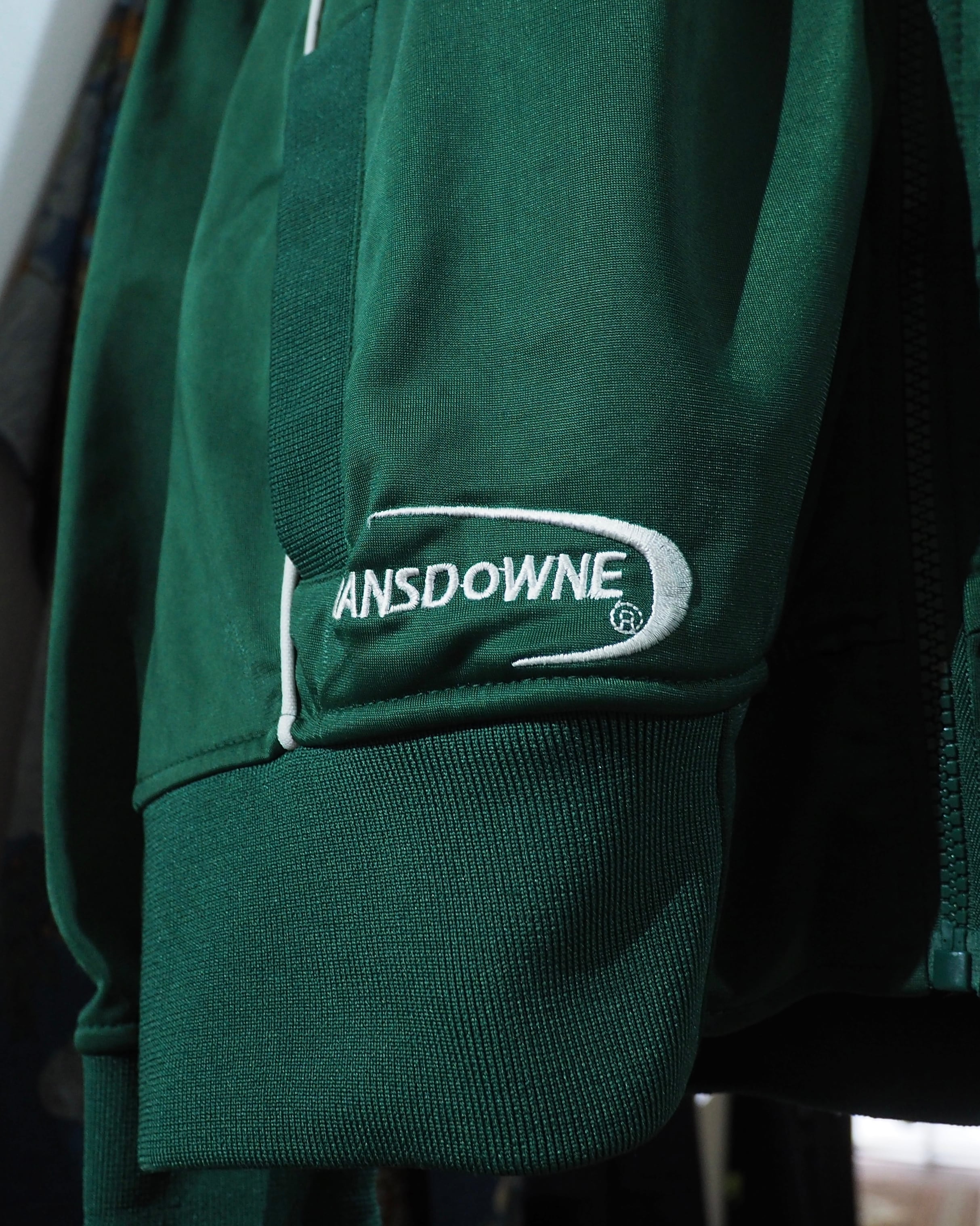1990s " IRELAND " Embroidery Irish Green Color Track jacket