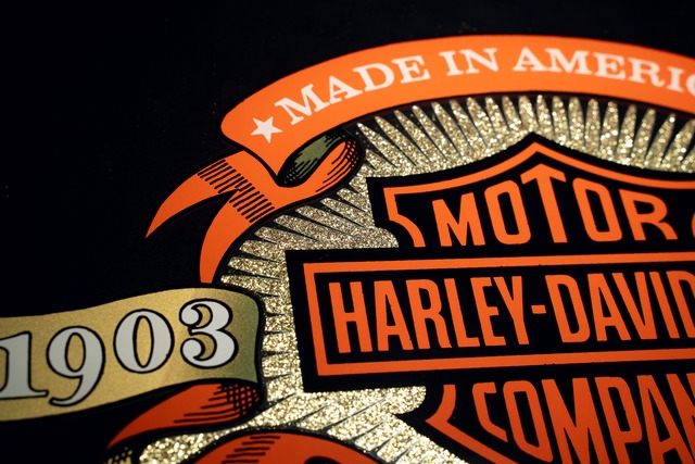 80th Anniversary Official Harley Davidson Vintage Mirror Sign