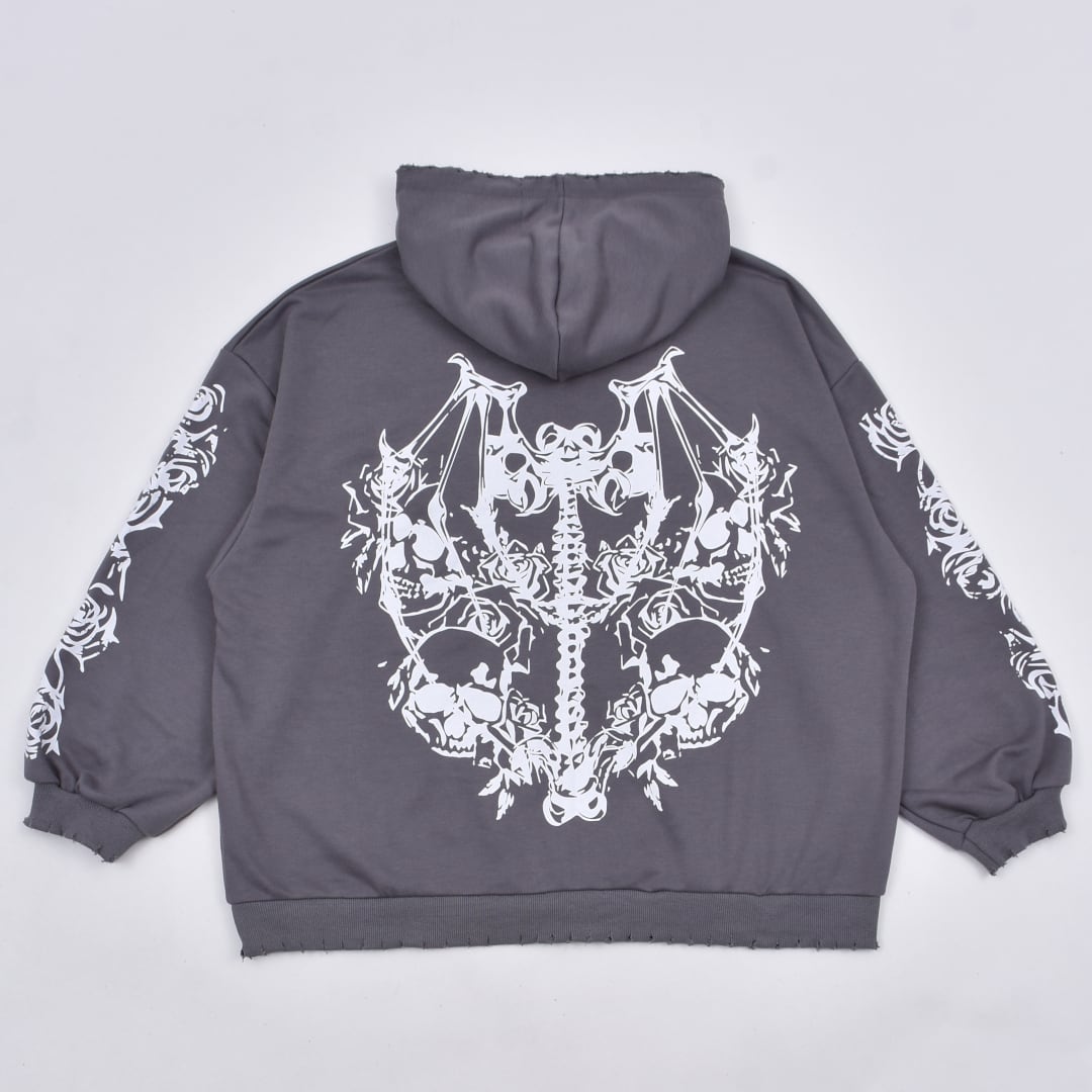 ROSE SKULL ZIPパーカーⅡ | VOLCAN&APHRODITE 公式通販