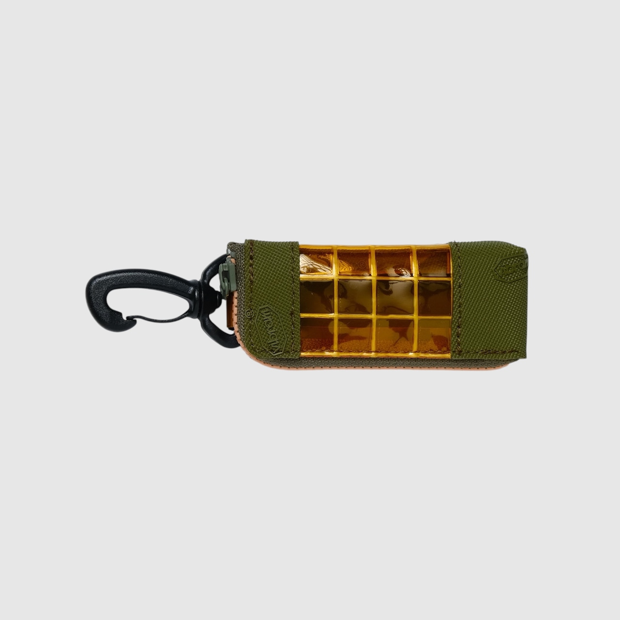 vibram light case (khaki×orange) with orange glowing zip