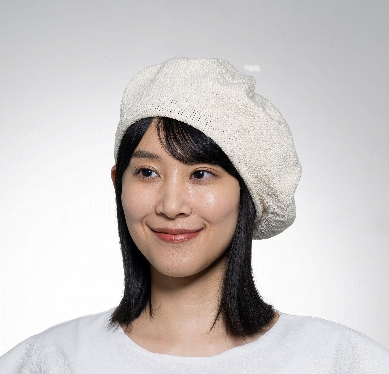 【2026年春夏】コットンヤーンニットベレー|ホワイト/ベージュ/ブラック/グリーン/ネイビー/ブラウン Cotton Yarn Knit Beret