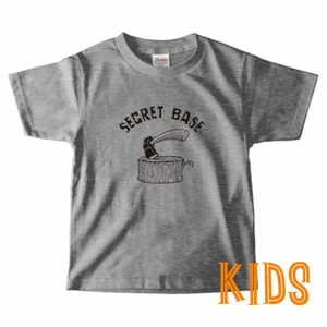 kidsサイズ  secret base 斧Tシャツ 杢グレー