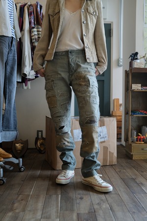 "Polo Ralph Lauren "Boyfriend パッチワークカーキパンツ