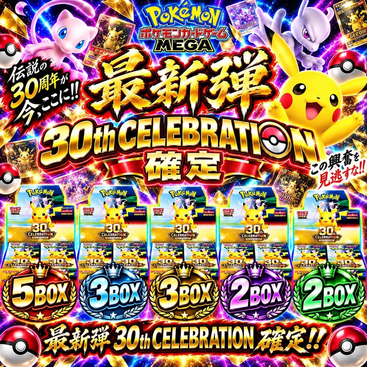 ポケカ】最新弾 30th CELEBRATION確定!! エリカのBOX オリパ !09/18-3