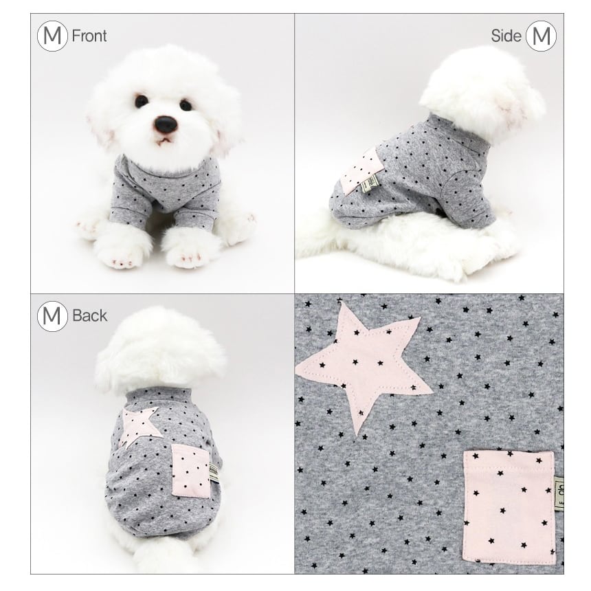 星Tシャツ タンクトップ 犬の服 室内着 シンプル 小型犬 中型犬 秋冬 犬服 抜け毛防止 犬 ドッグウェア top13