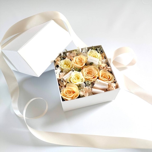 preserved flower box (softorange）