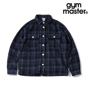 gym master ジムマスター ヘビーチェックネルシャツ ボタンシャツジャケット 厚手ネル チェックシャツ アウター メンズ 長袖 6柄展開 G833744 ネイビー