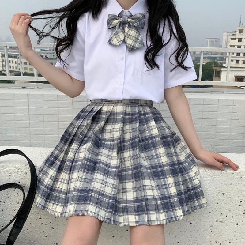 スカート オータムスタイル格子柄プリーツAライン 秋物 萌量不足10687401439