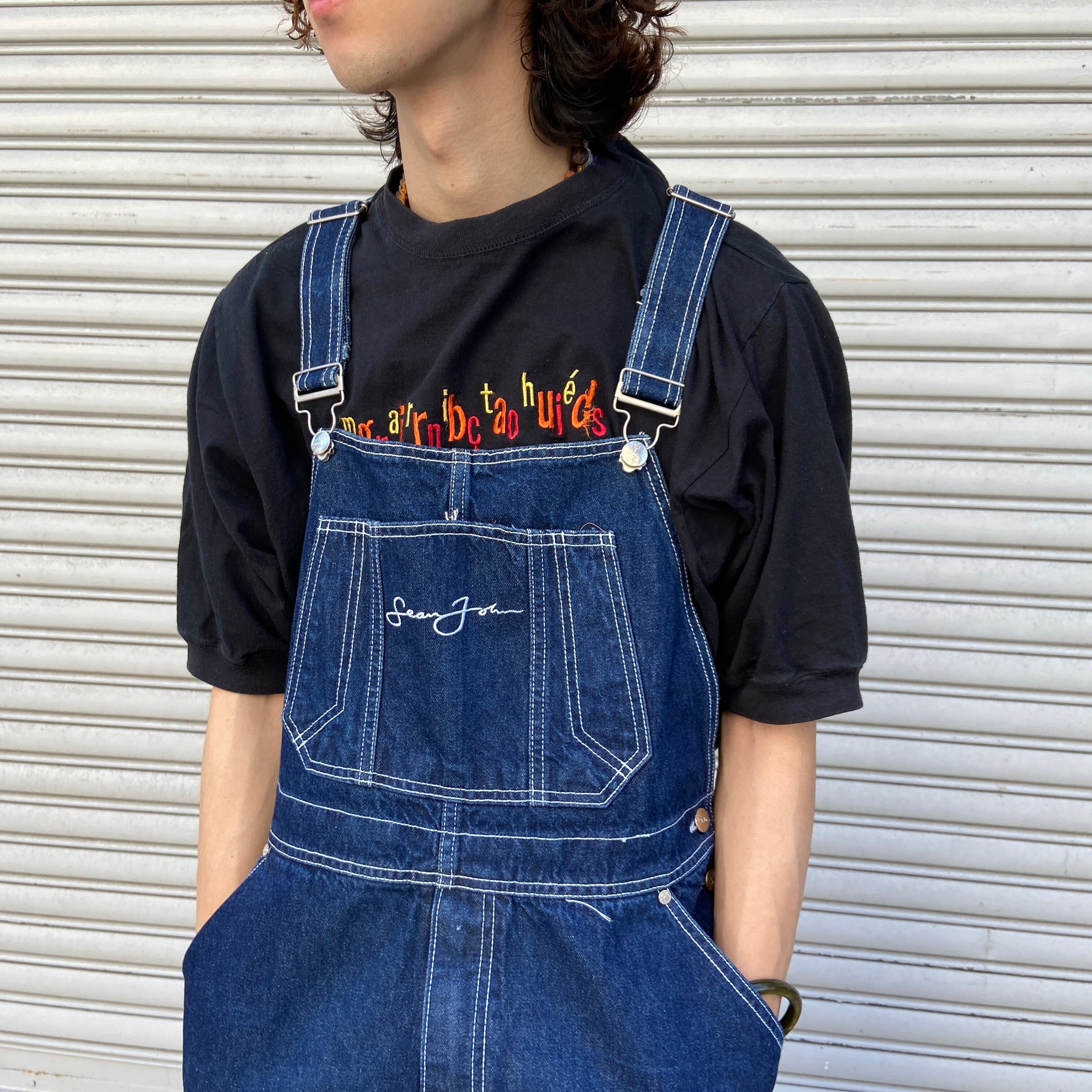 SEAN JOHN ショーンジョン デニム オーバーオール 安かっ ブラック L