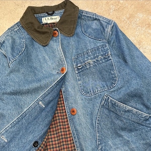 1980s LL Bean DENIM HUNTING JACKET