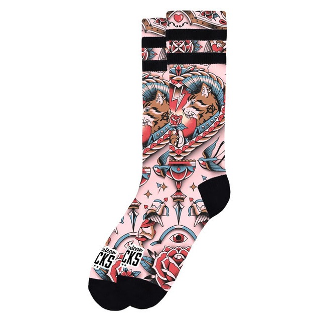 American Socks Feline Hearts signature socks