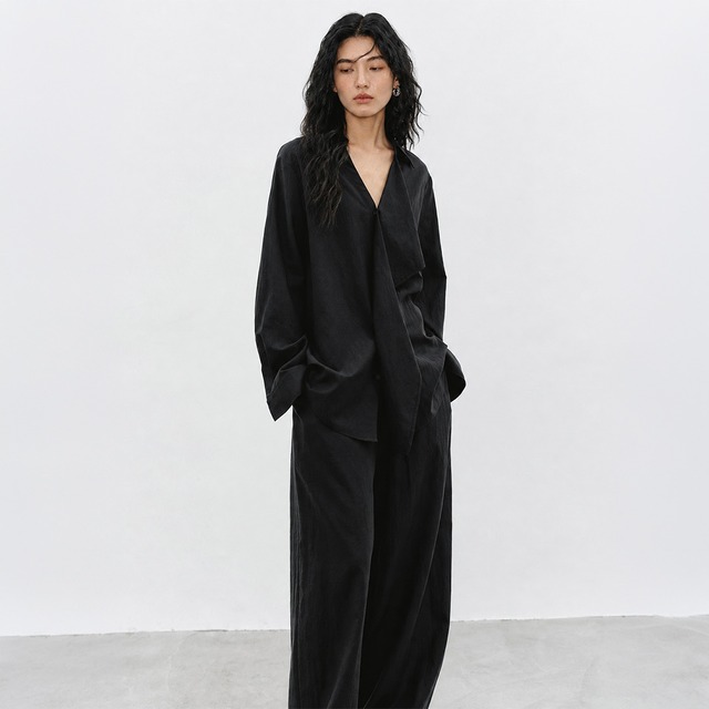 Long drape shirt A00259
