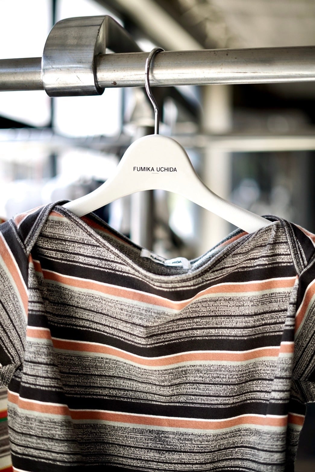 FUMIKA_UCHIDA / Grandrelle multi stripe bodysuit (BROWN,BLACK