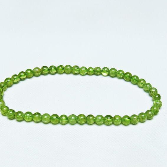 ペリドット ブレスレット 4mm 一点物 メール便可 111-45088