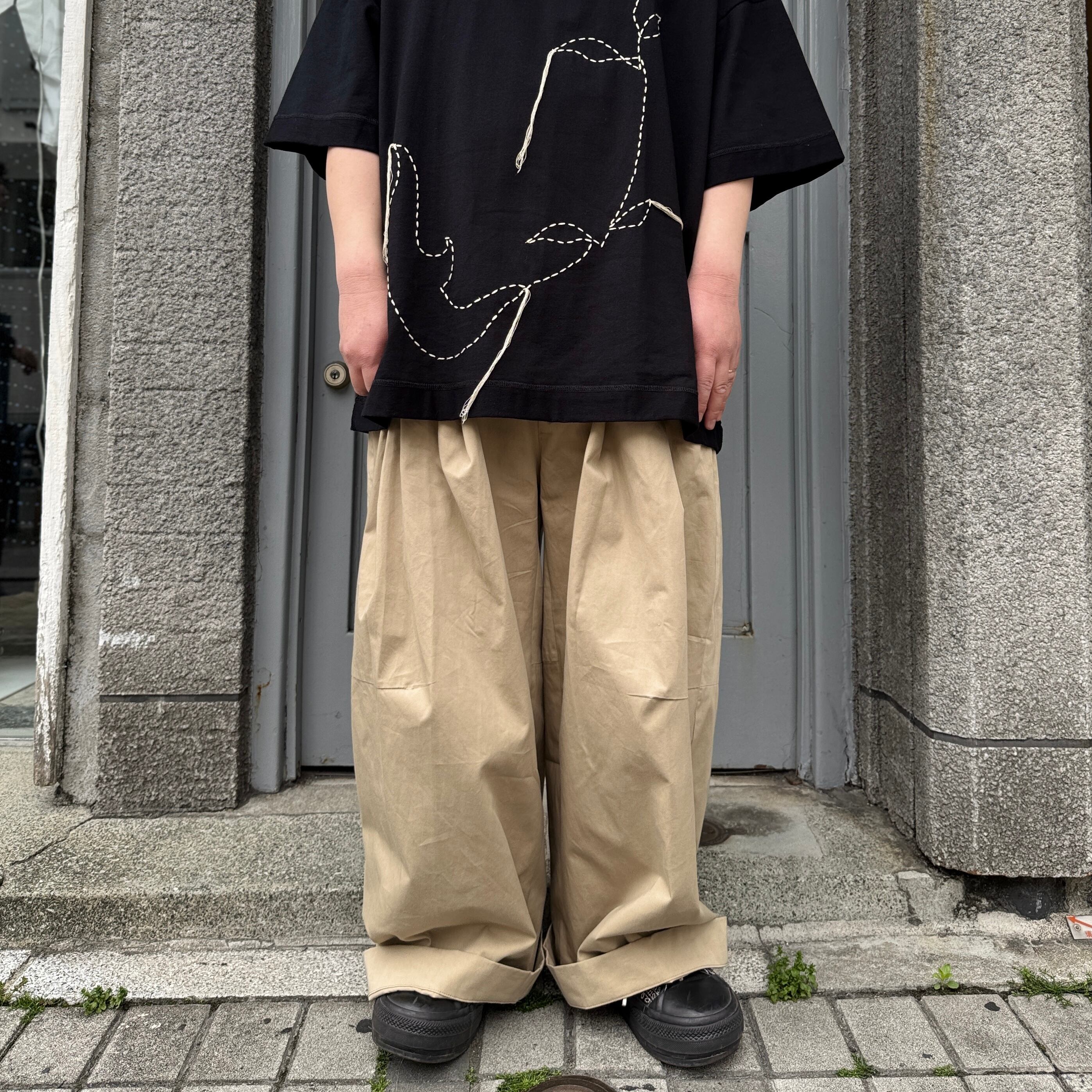 パンツ shinyakozuka upcycled  baggy SHINYAKOZUKA / UPCYCLED BAGGY(ISSUE#8) / SUPIMA WASHED TWILL