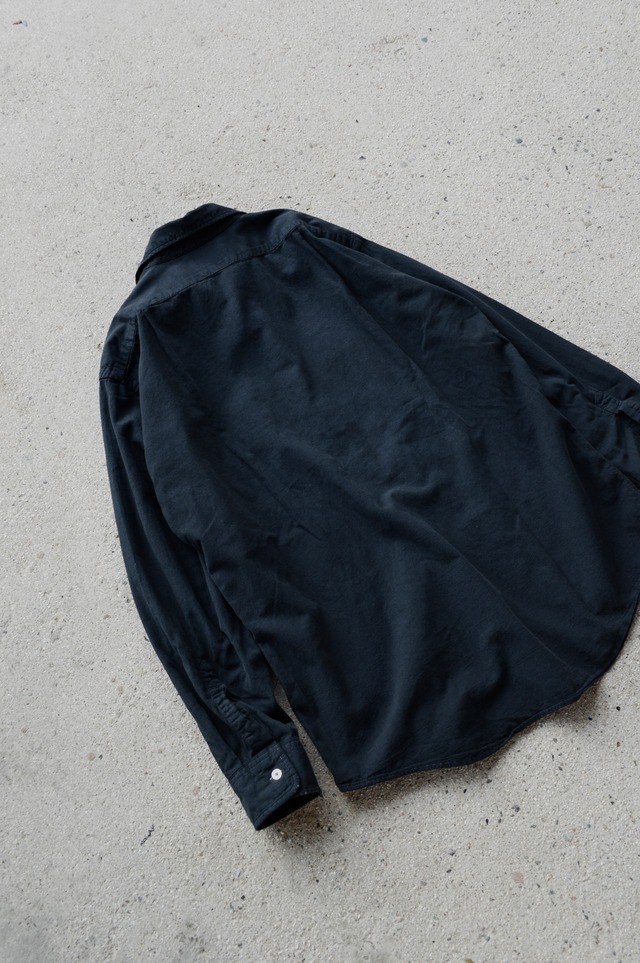 LLBean 1970's-80's "Custom Dyed Black" Old Chambray Shirt Fly Fishing Design エルエルビーン 70s シャンブレーシャツ 黒染め