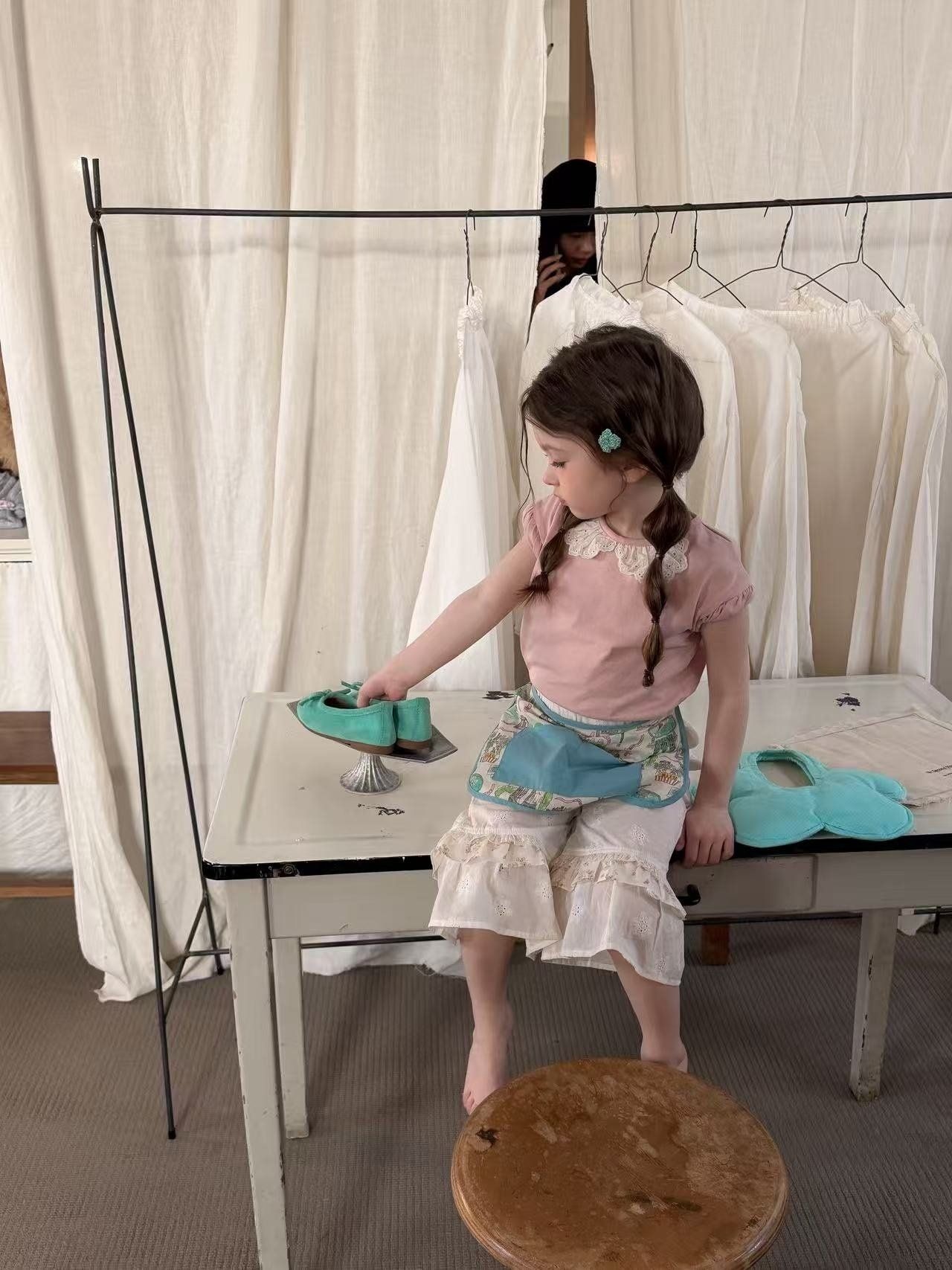 [aiai] Mint Vintage Apron / [아이아이] 민트빈티지에이프런