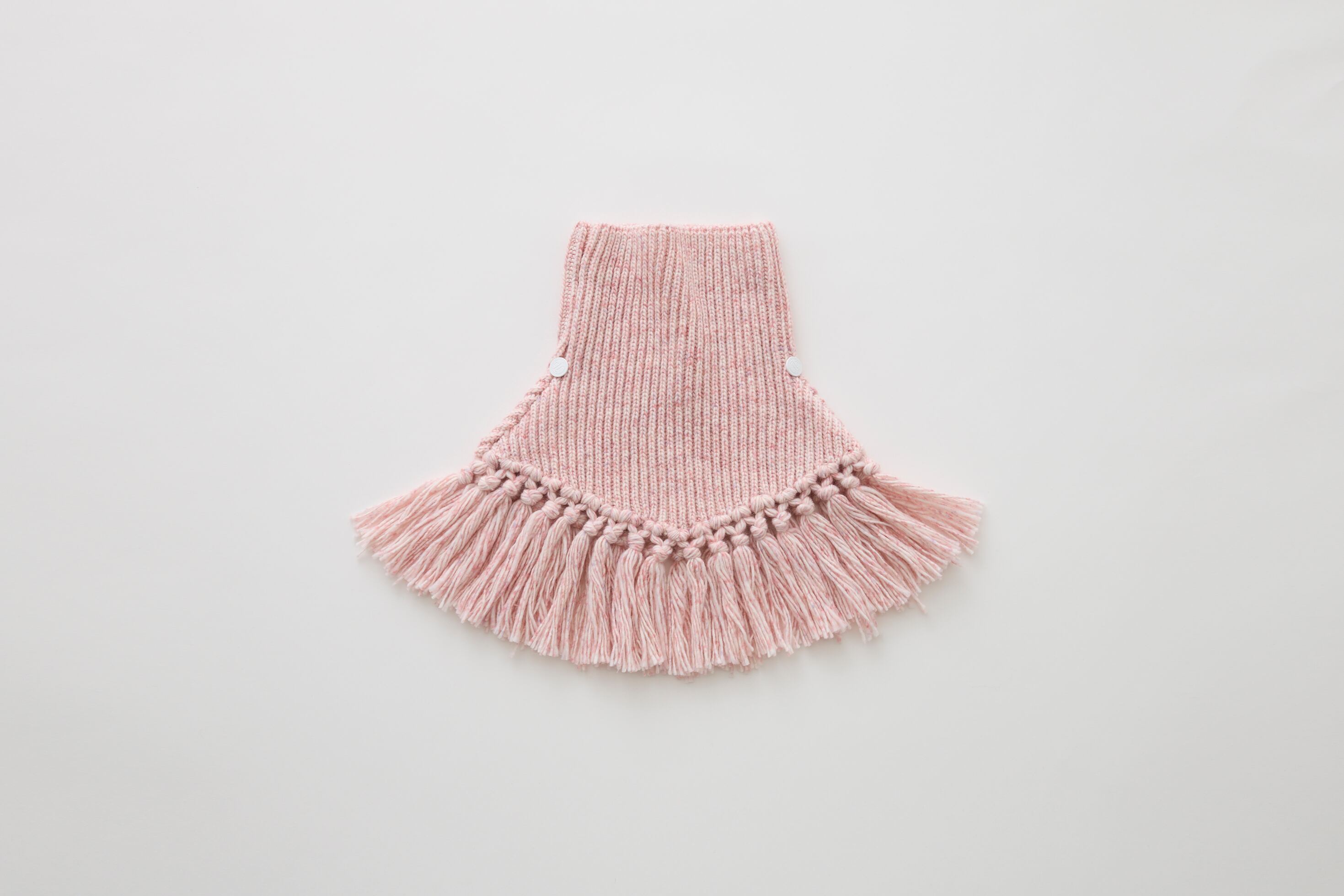 eLfinFolk(エルフィンフォルク)/ Nep Yarn Rib Knit Cape / pink / S,M