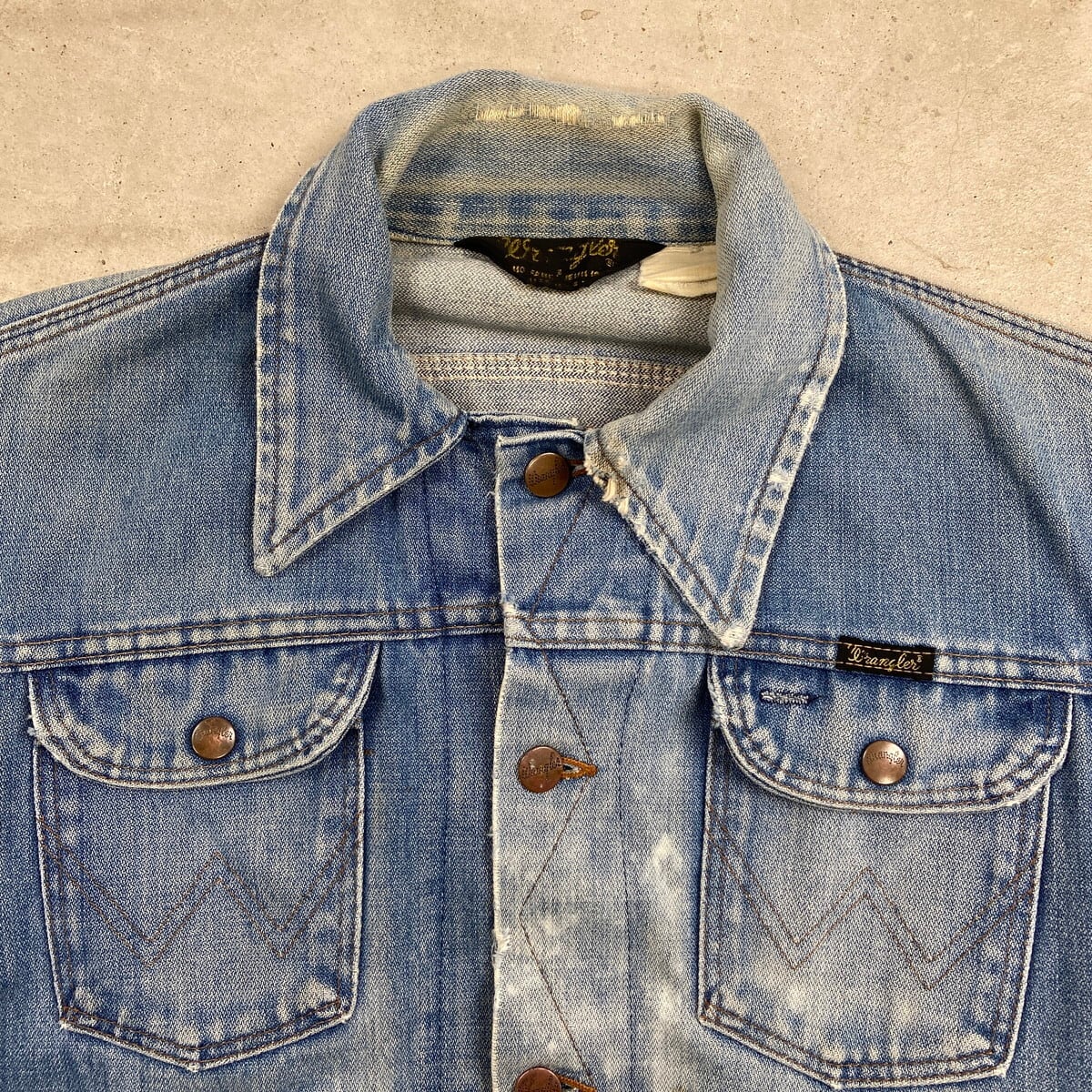 80s WRANGLER 126MJデニムジャケット44三角黒タグUSA製 80年代 USA製 黒三角タグ Wrangler ラングラー 126MJ デニムジャケット