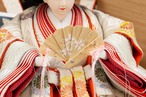 №26S-06　 彩鳳正絹　二人飾り　 白木+アイボリー 象嵌桜　 収納飾りセット thumbnail 19