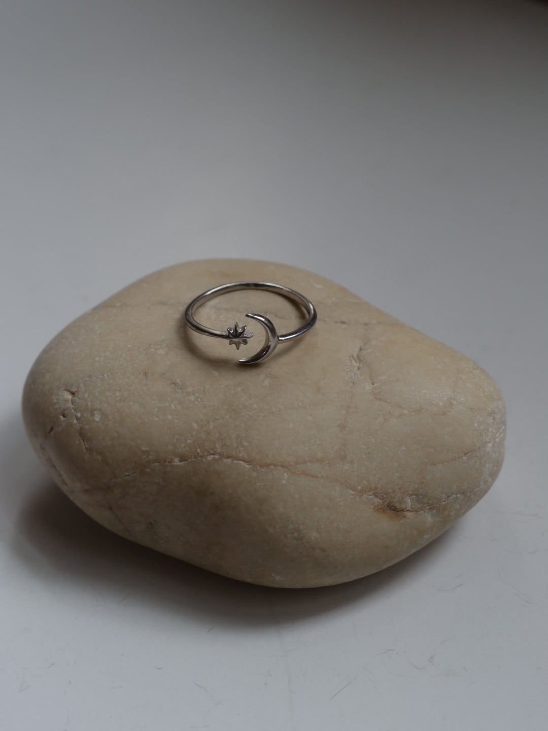 <vintage silver925>moon motif ring