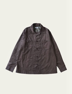 FUJITO Open Collar Shirt　Brown,Navy