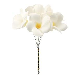 【在庫処分】東京堂(Tokyodo) 造花 MAGIQ カレンプルメリアピック クリーム 花径6×L18cm 1束6本入 FM000973-037