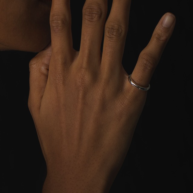Square space ring Silver