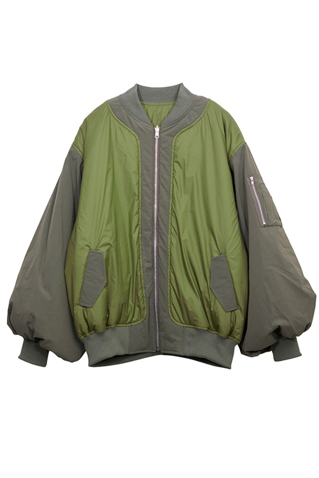 Nora Lily / Switching Fabric Reversible Big MA-1 / Olive