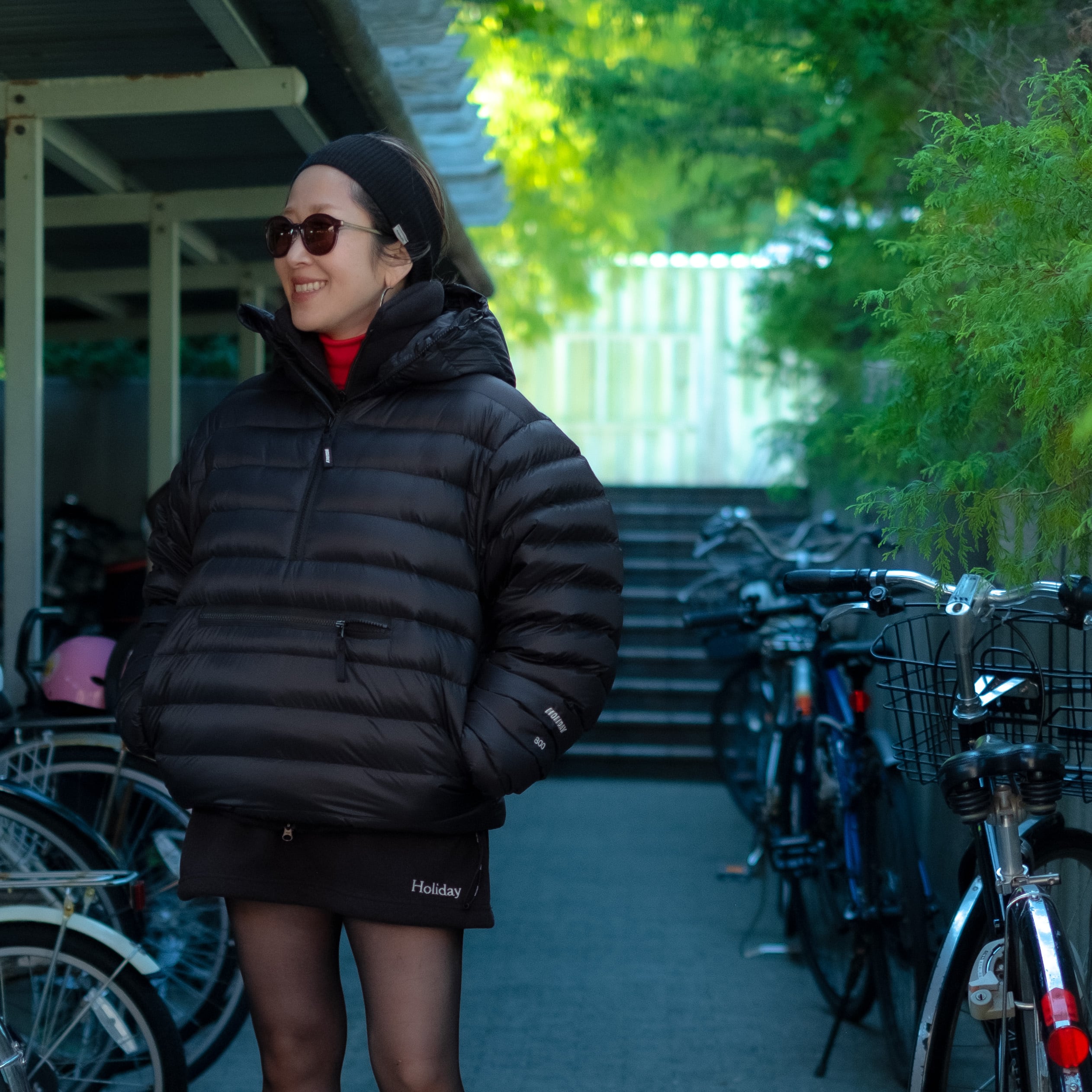 送料無料] 【HOLIDAY】 packable down anorak (black) | olaf