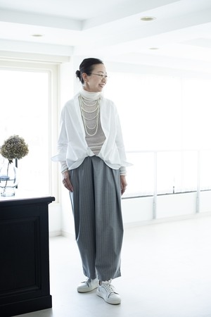 Lepivot ストライプタックパンツ