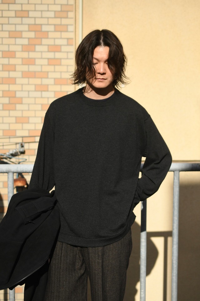 BATONER / ALASHAN CASHMERE T-KNIT (MERANGE BLACK)