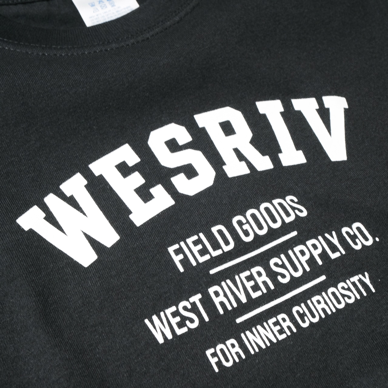WESRIV FIELD GOODS TEE / BLACK — KIDS