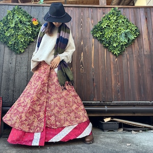 シルク巻きスカート1202