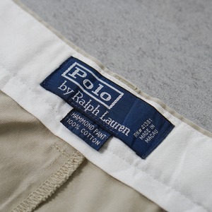 Polo by Ralph Lauren POLO CHINO HAMMOND "Lightweight Twill" beige [W34.5L30相当] 古着