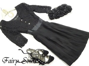 ★送料無料★シルク100％★M(9号)☆ウエスト切替膝丈プリ－ツワンピ－ス(OPN5821)