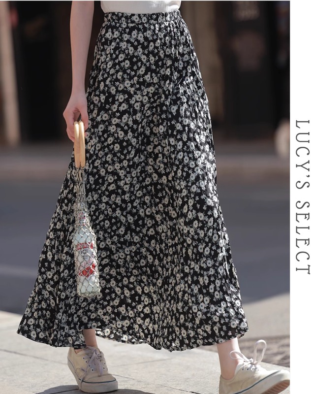 flower mermaid long ciffon-skirt   A1469