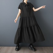 リボンタイ ティアード ワンピース  30288
