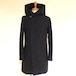 Melton Wool Wrap-Hooded Coat　Black