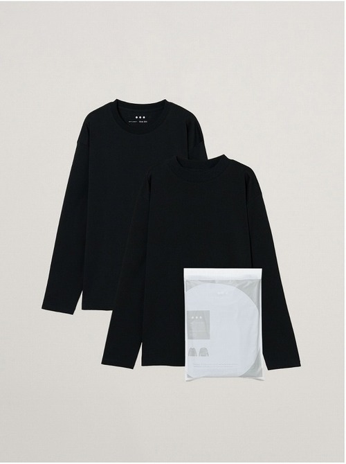 three dots / 2パックTシャツ レギュラーフィット長袖