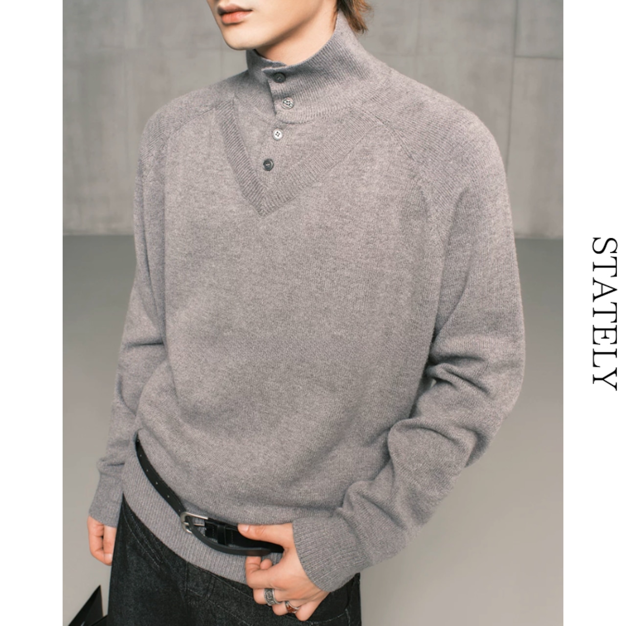 Layered Neck レイヤードニット/2color_T97・画像8