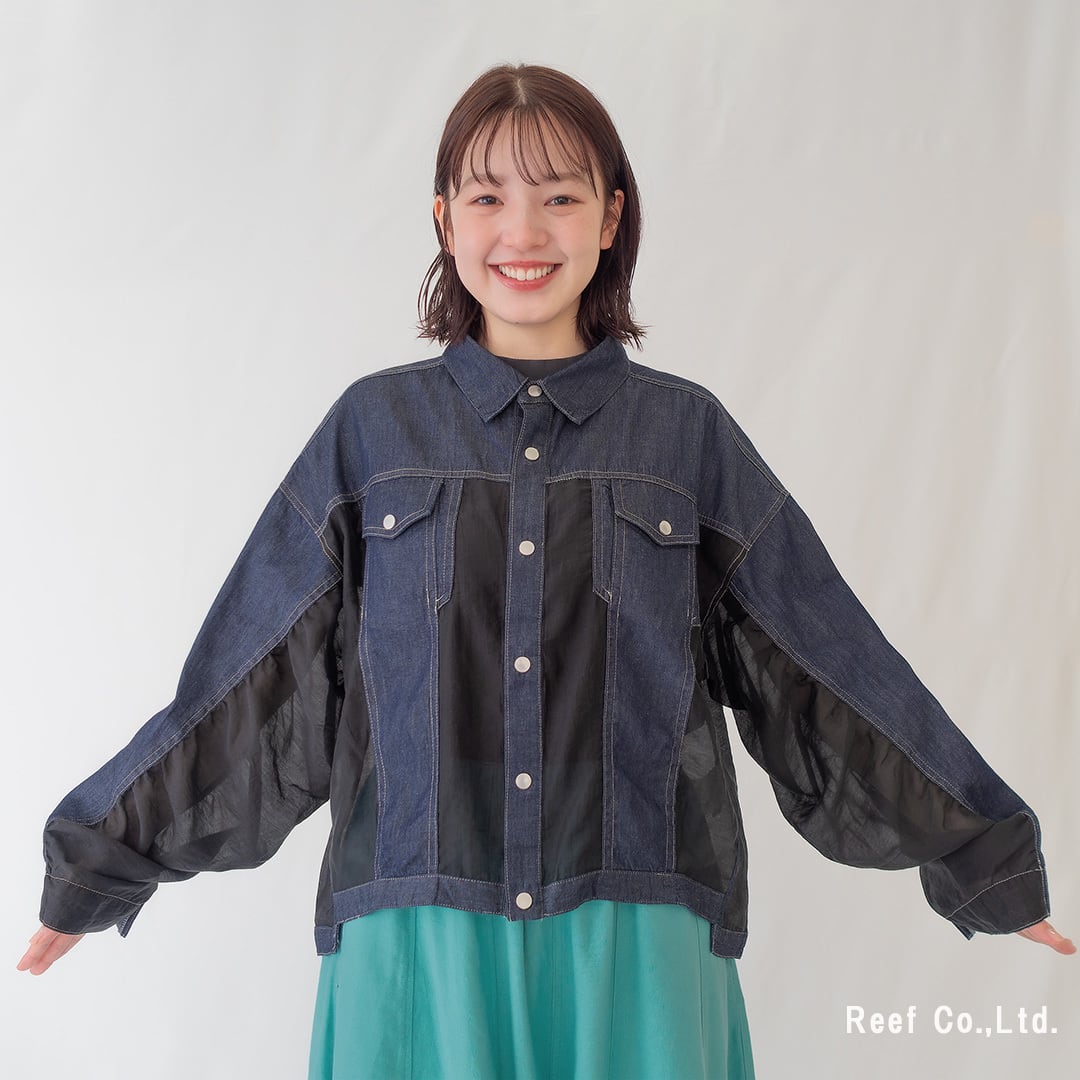 シースルーDENIM Gジャン】 ST-226985 Brand：ミリロピュール | Reef