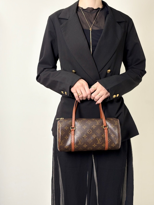 LOUIS VUITTON ルイヴィトン パピヨン26 モノグラム ハンドバッグ ブラウン レザー ロールバッグ vintage ヴィンテージ オールド dwmmh5