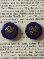 20mm Japanese ヴィンテージボタン パープル×ゴールド 樹脂ボタン レトロ アクセサリーパーツ 装飾材