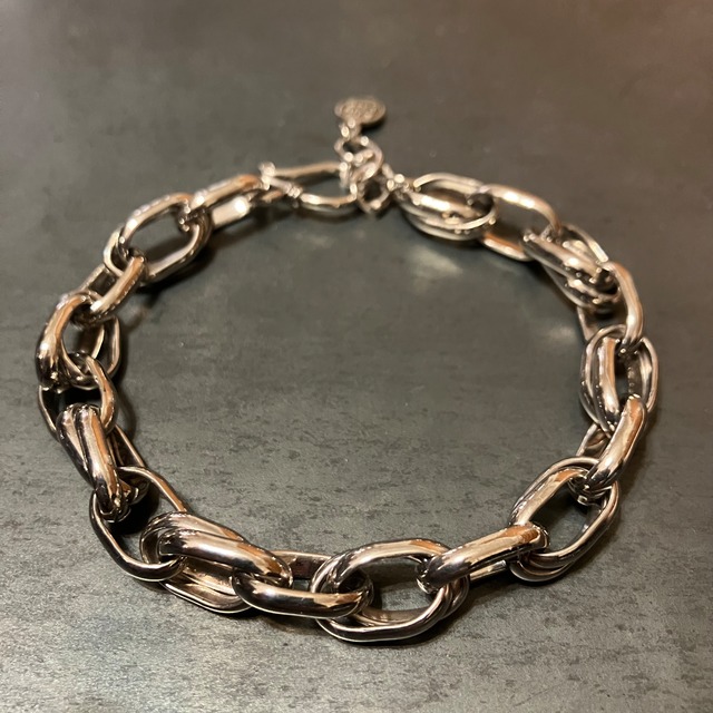 SILVER925 GUESS 5-PLATES MANTLE HEAVY BRACELET/シルバー 